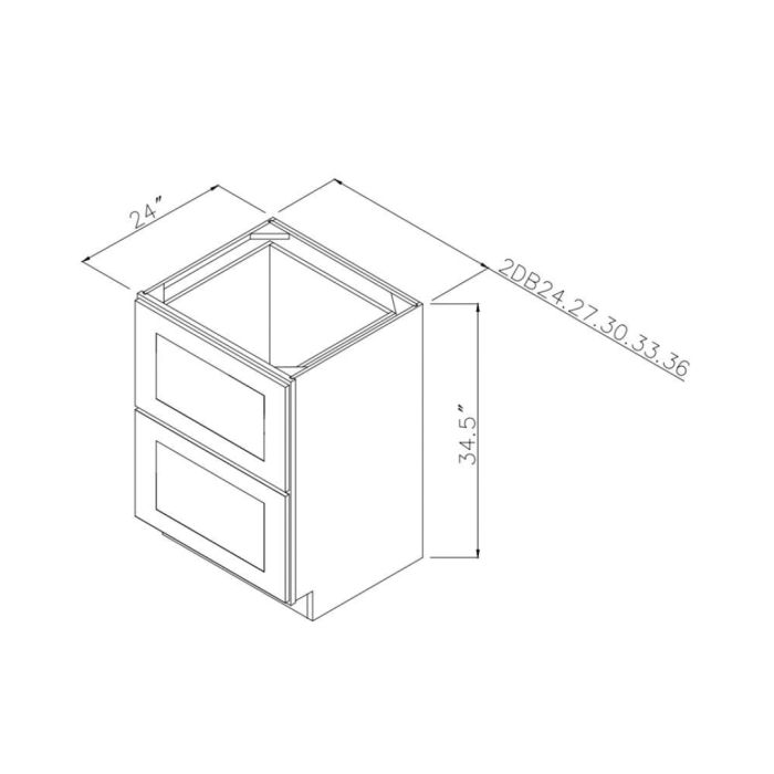 Winchester Grey Shaker - 36in Base