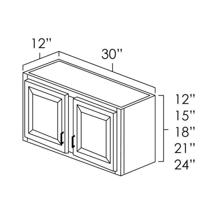 Winchester Grey Recessed Panel - 30in Wall