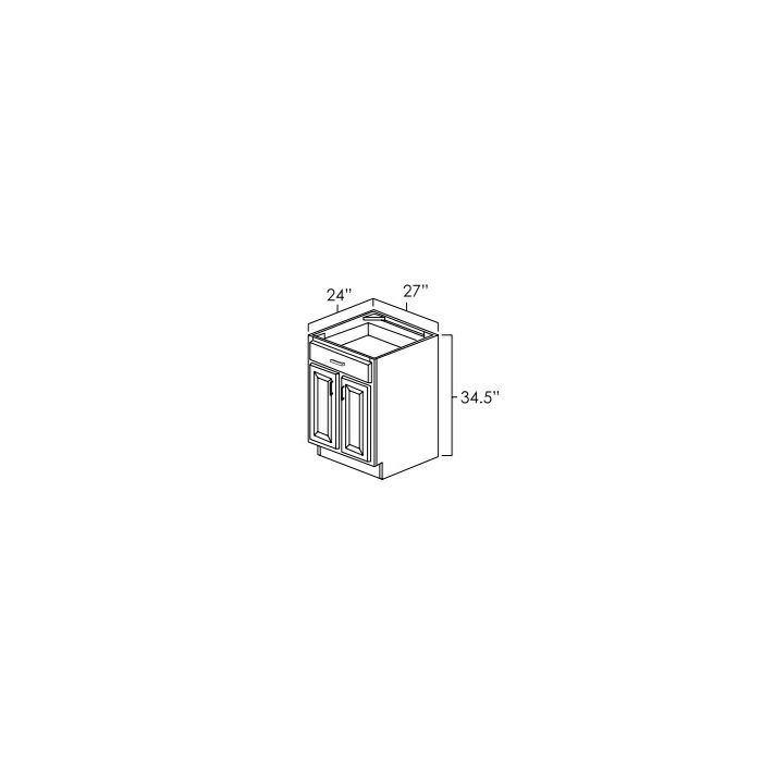 Winchester Grey Recessed Panel - 30in Base