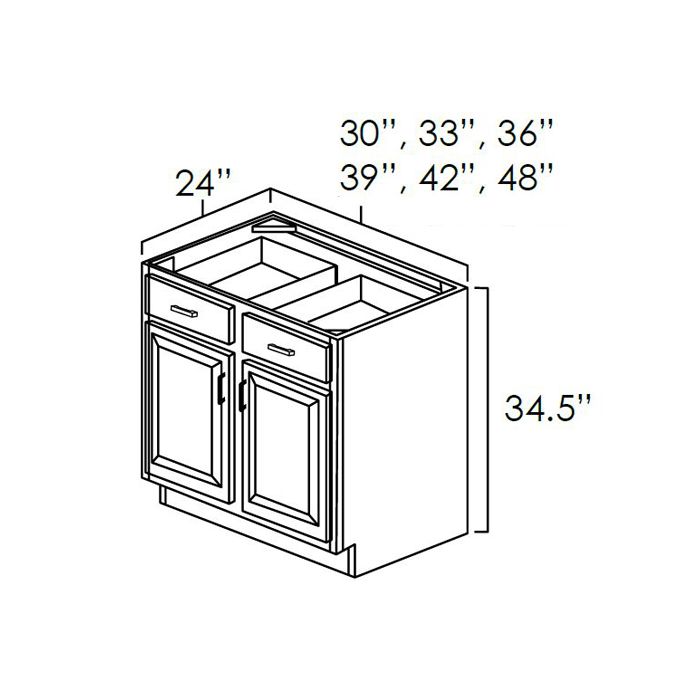 Winchester Grey Shaker - 33in Base