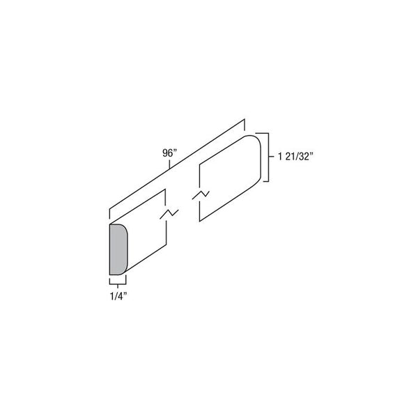 Dove White Shaker - 1.65in Moulding