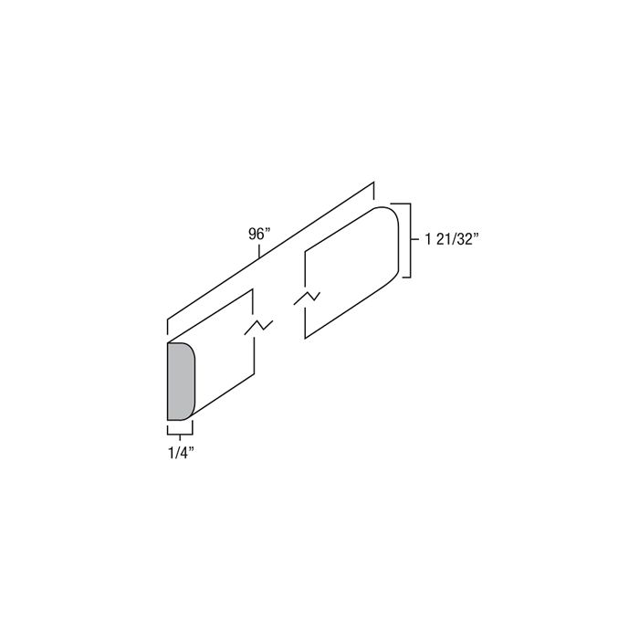 Dove White Shaker - 1.65in Moulding