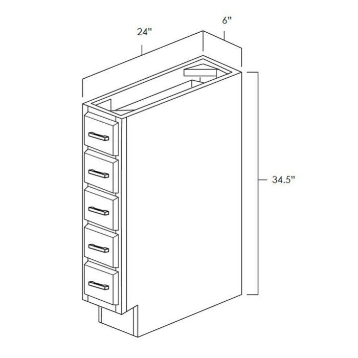 Aspen White Raised Panel - 6in Specialty