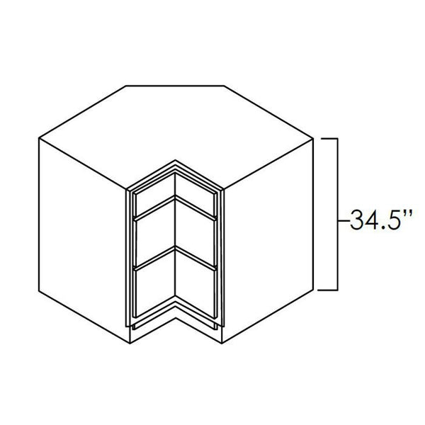 Winchester Grey Recessed Panel - 36in Corner Base