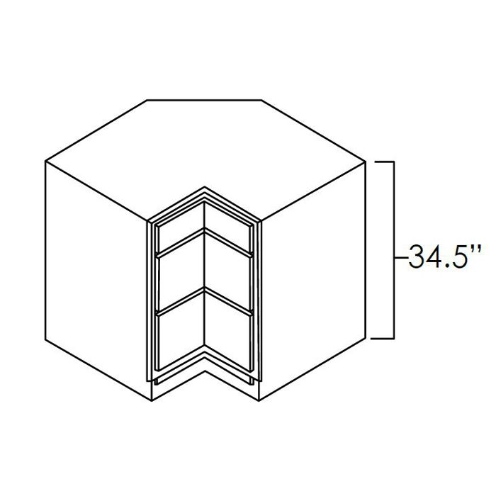 Winchester Grey Recessed Panel - 36in Corner Base