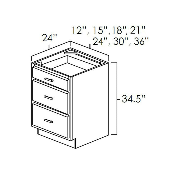 Winchester Grey Shaker - 12in Base