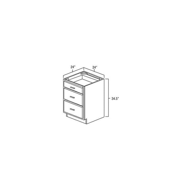 Winchester Grey Recessed Panel - 24in Base