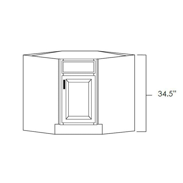 Aspen White Raised Panel - 36in Sink Base