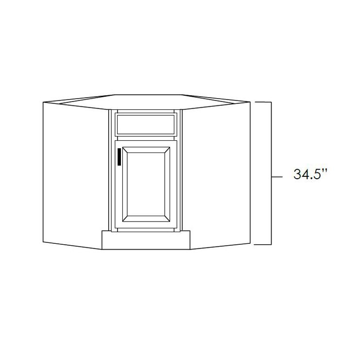 Winchester Grey Recessed Panel - 36in Sink Base