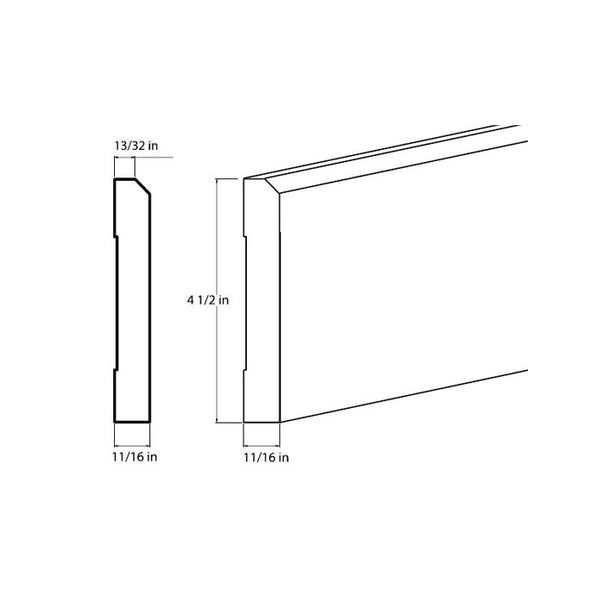 Winchester Grey Recessed Panel - 96in Moulding