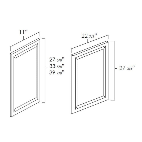 Winchester Grey Recessed Panel - 12in Panel