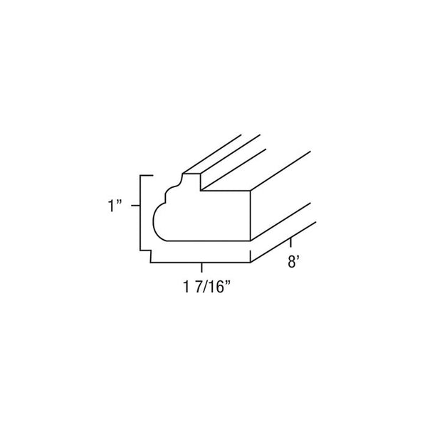 Winchester Grey Shaker - 1in Moulding