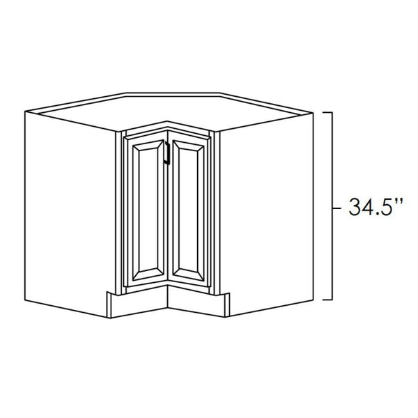 Platinum Grey Shaker - 33in Corner Base