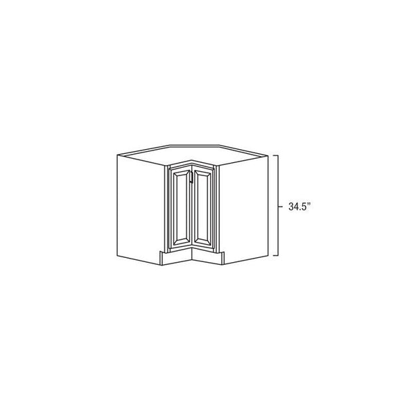 Winchester Grey Recessed Panel - 36in Corner Base