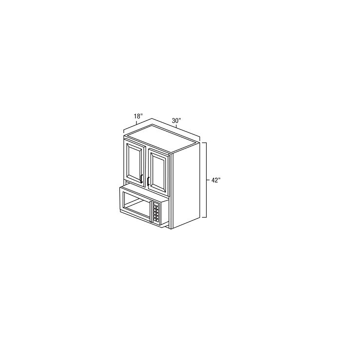 Winchester Grey Recessed Panel - 30in Wall