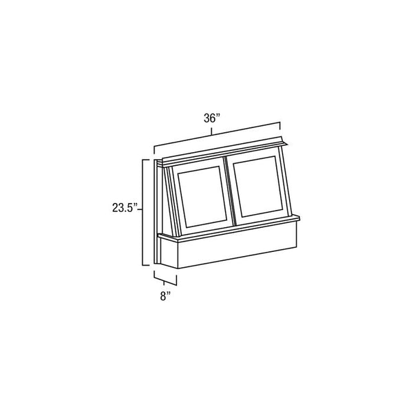 Winchester Grey Recessed Panel - 36in Specialty