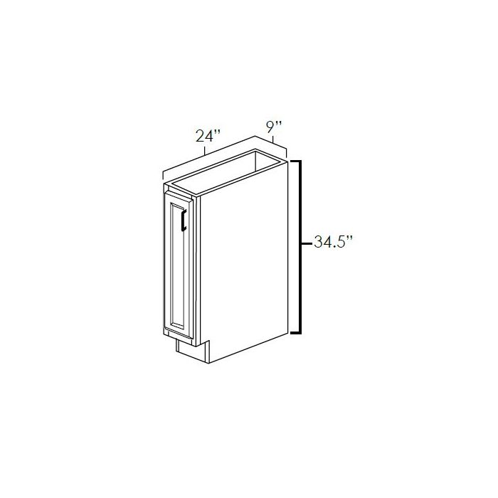 Winchester Grey Recessed Panel - 9in Base