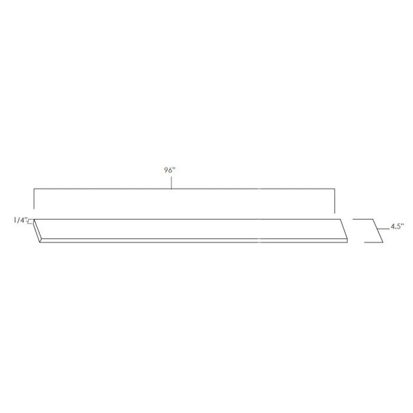 Aspen White Raised Panel - 96in Moulding