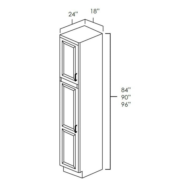 Aspen White Raised Panel - 18in Tall