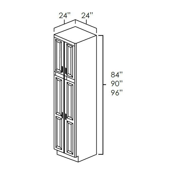 Aspen White Raised Panel - 24in Tall