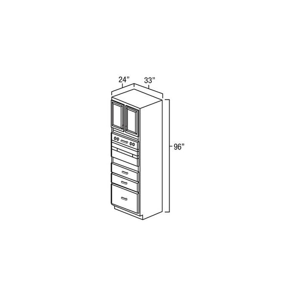 Winchester Grey Recessed Panel - 33in Tall