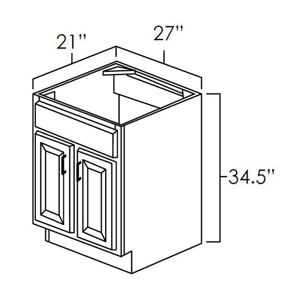 Winchester Grey Shaker - 27in Vanity