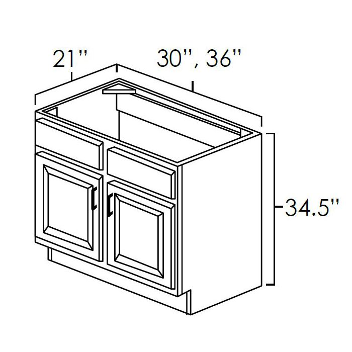 Aspen White Raised Panel - 30in Vanity