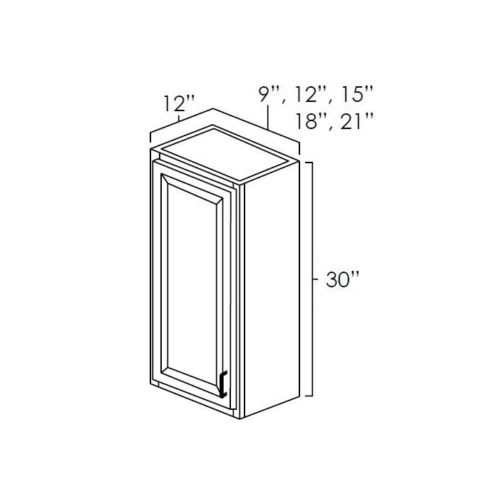 Winchester Grey Recessed Panel - 9in Wall