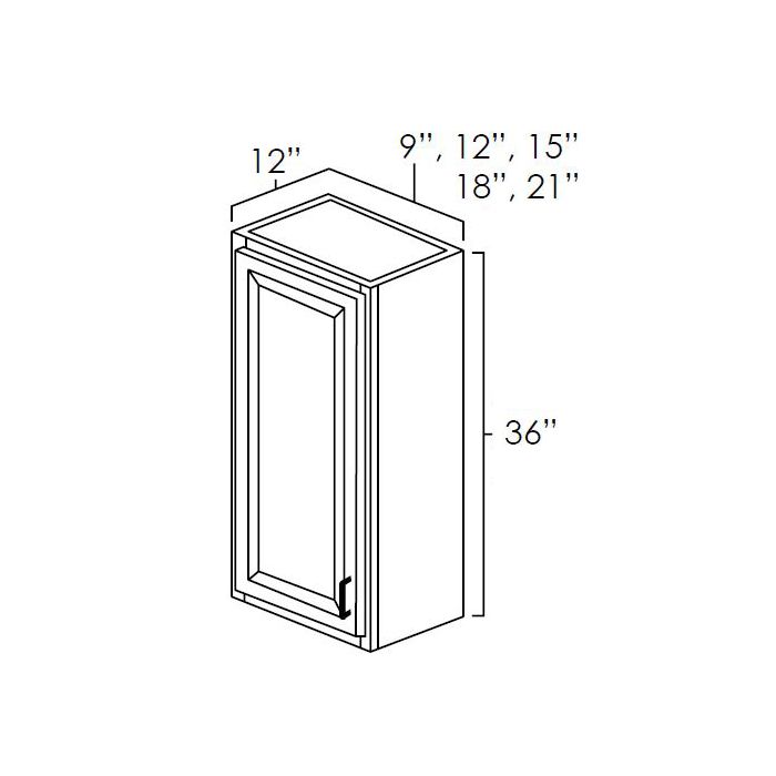 Aspen White Raised Panel - 9in Wall