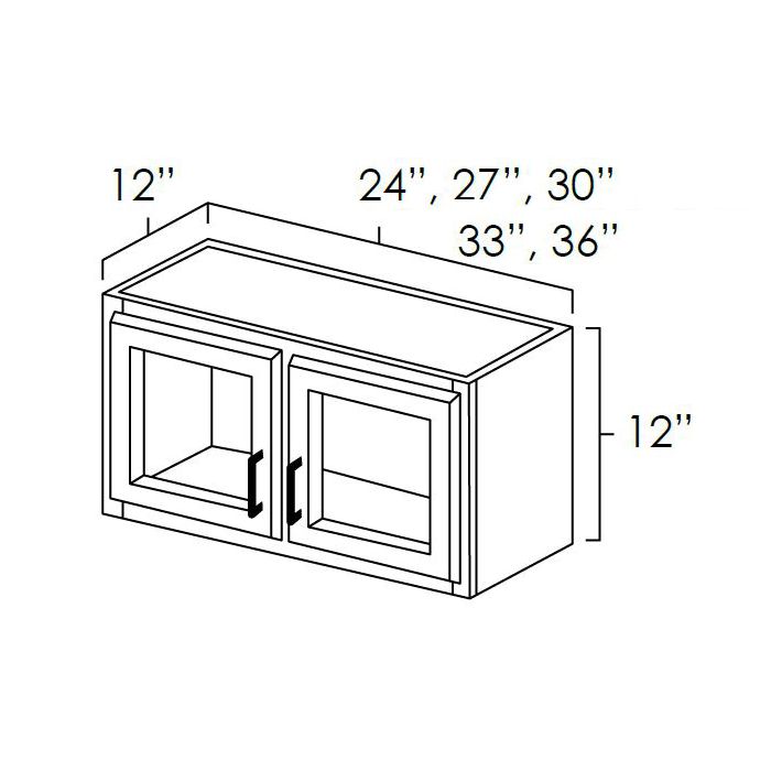 Dove White Shaker - 24in Wall