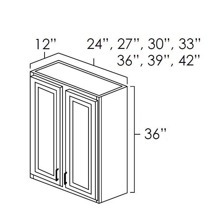 Dove White Shaker - 24in Wall