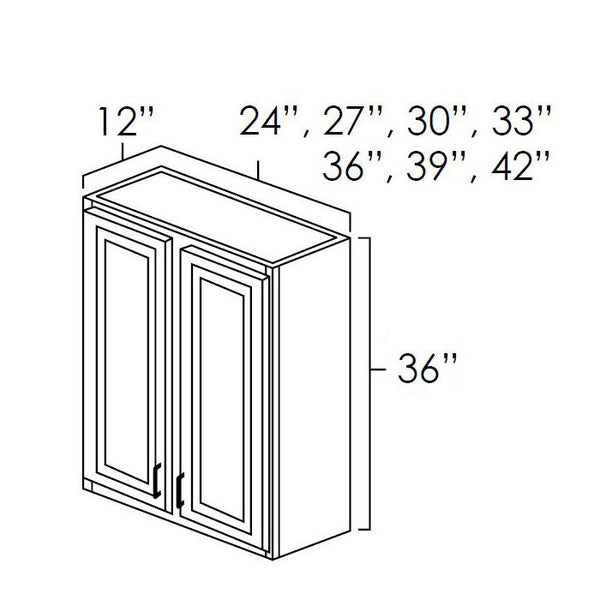 Winchester Grey Recessed Panel - 24in Wall