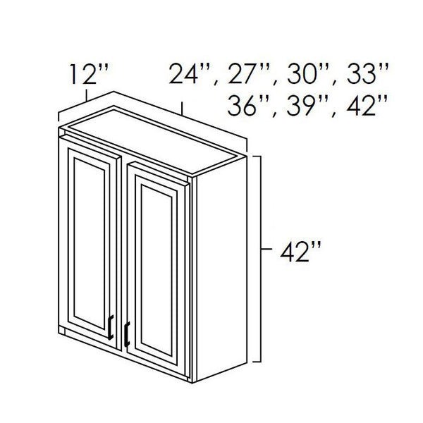 Winchester Grey Recessed Panel - 24in Wall