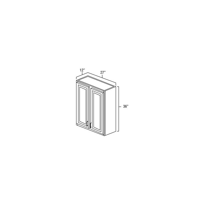 Aspen White Raised Panel - 27in Wall