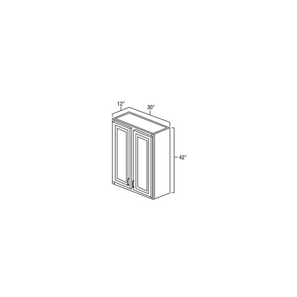 Aspen White Raised Panel - 30in Wall