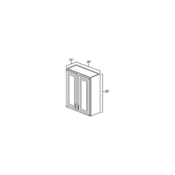 Aspen White Raised Panel - 36in Wall