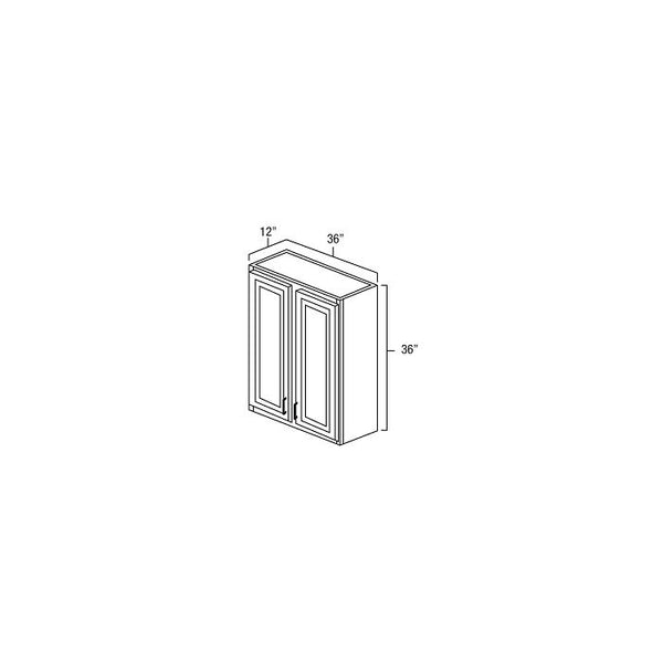 Aspen White Raised Panel - 36in Wall