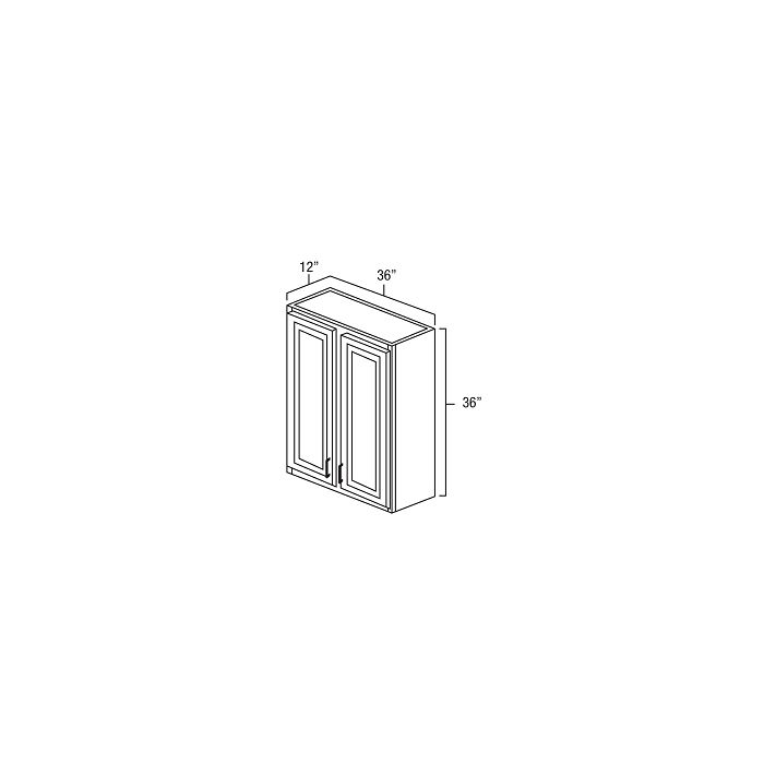 Aspen White Raised Panel - 36in Wall