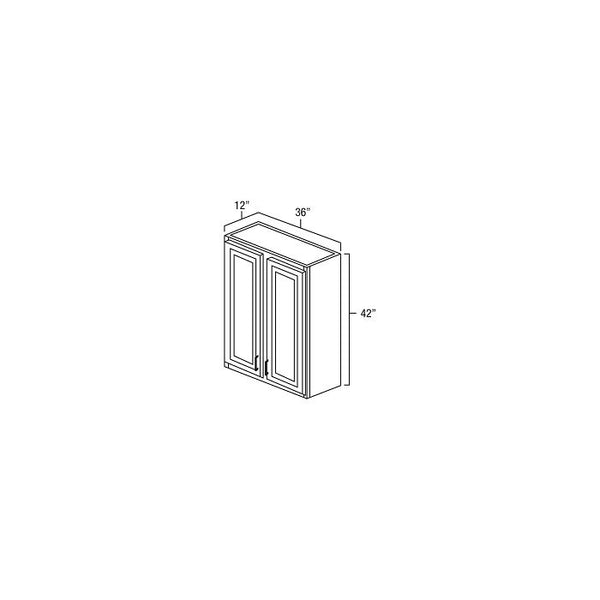 Aspen White Raised Panel - 36in Wall