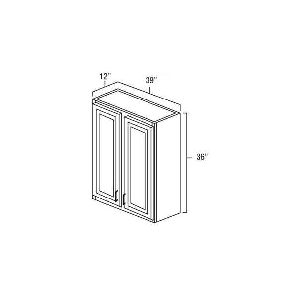 Winchester Grey Recessed Panel - 39in Wall