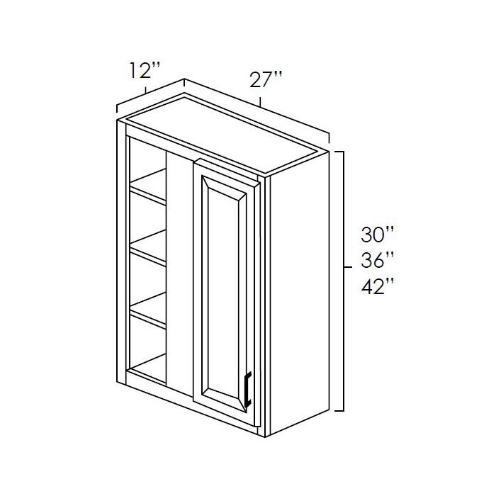 Platinum Grey Shaker - 27in Wall