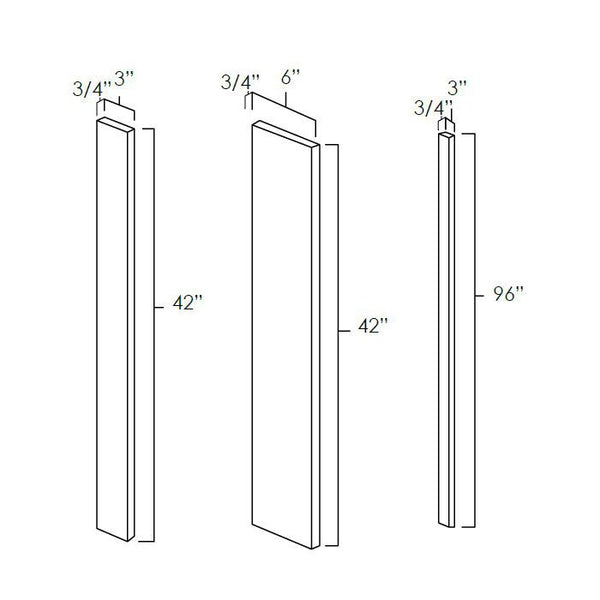 Winchester Grey Recessed Panel - 3in Filler