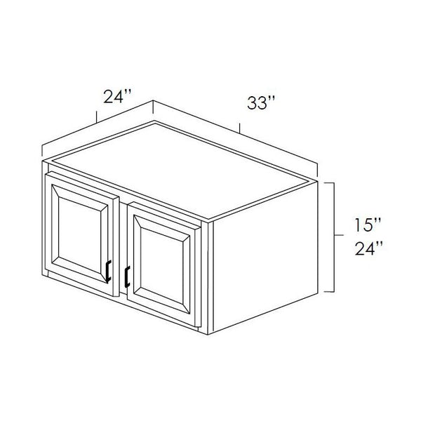 Dove White Shaker - 33in Wall