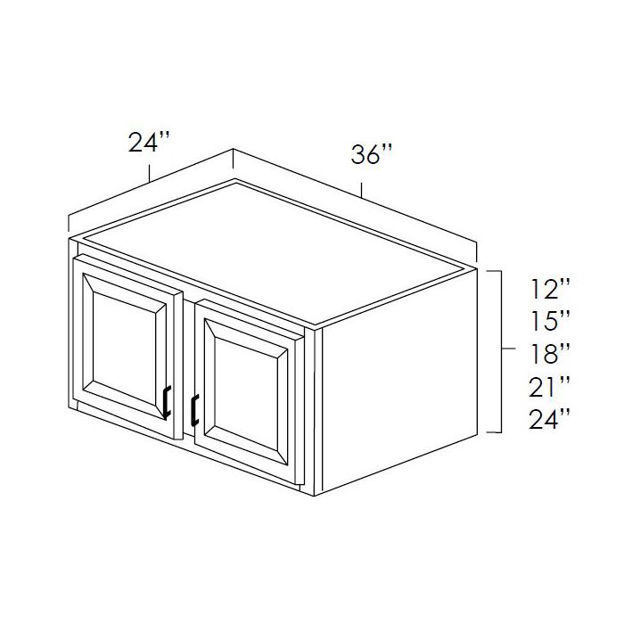 Dove White Shaker - 36in Wall