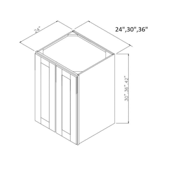 Aspen White Raised Panel - 30in Wall