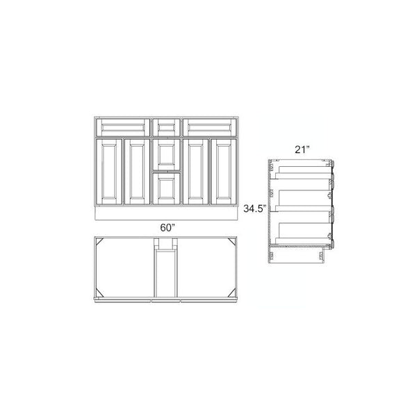 Aspen White Raised Panel - 60in Vanity