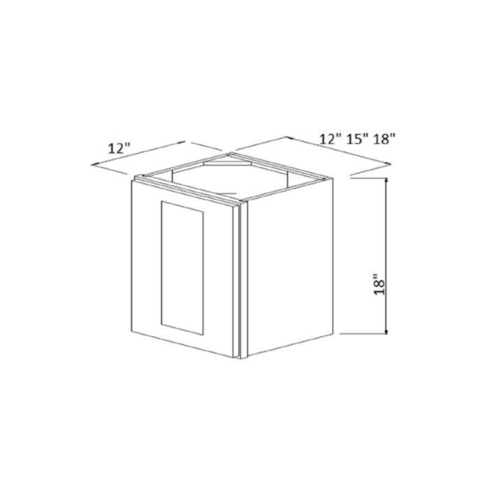 Winchester Grey Recessed Panel - 18in Wall