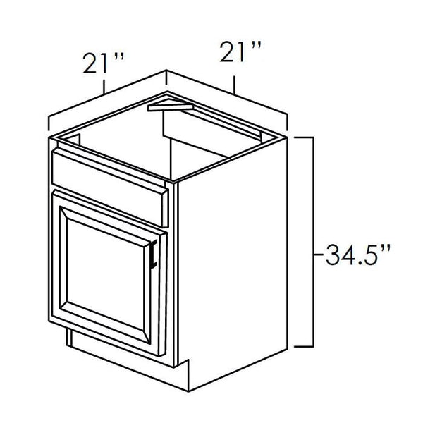 Aspen White Raised Panel - 21in Vanity