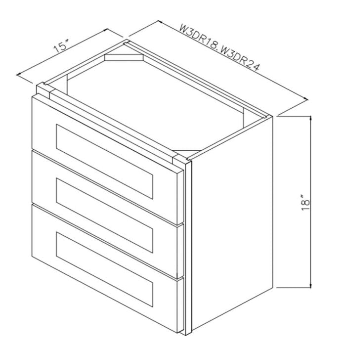 Winchester Grey Shaker - 18in Wall