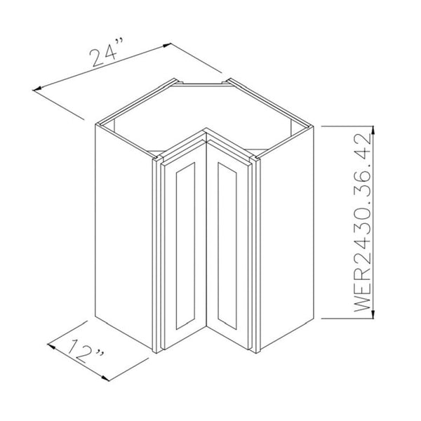 Winchester Grey Recessed Panel - 24in Wall